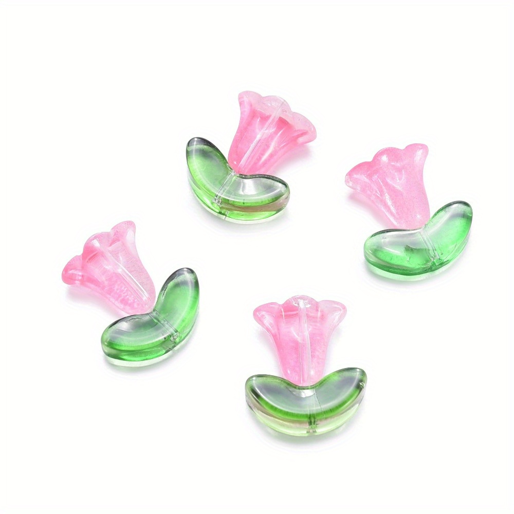 20pcs Trumpet Flower Shape Beaded DIY Jewelry Making